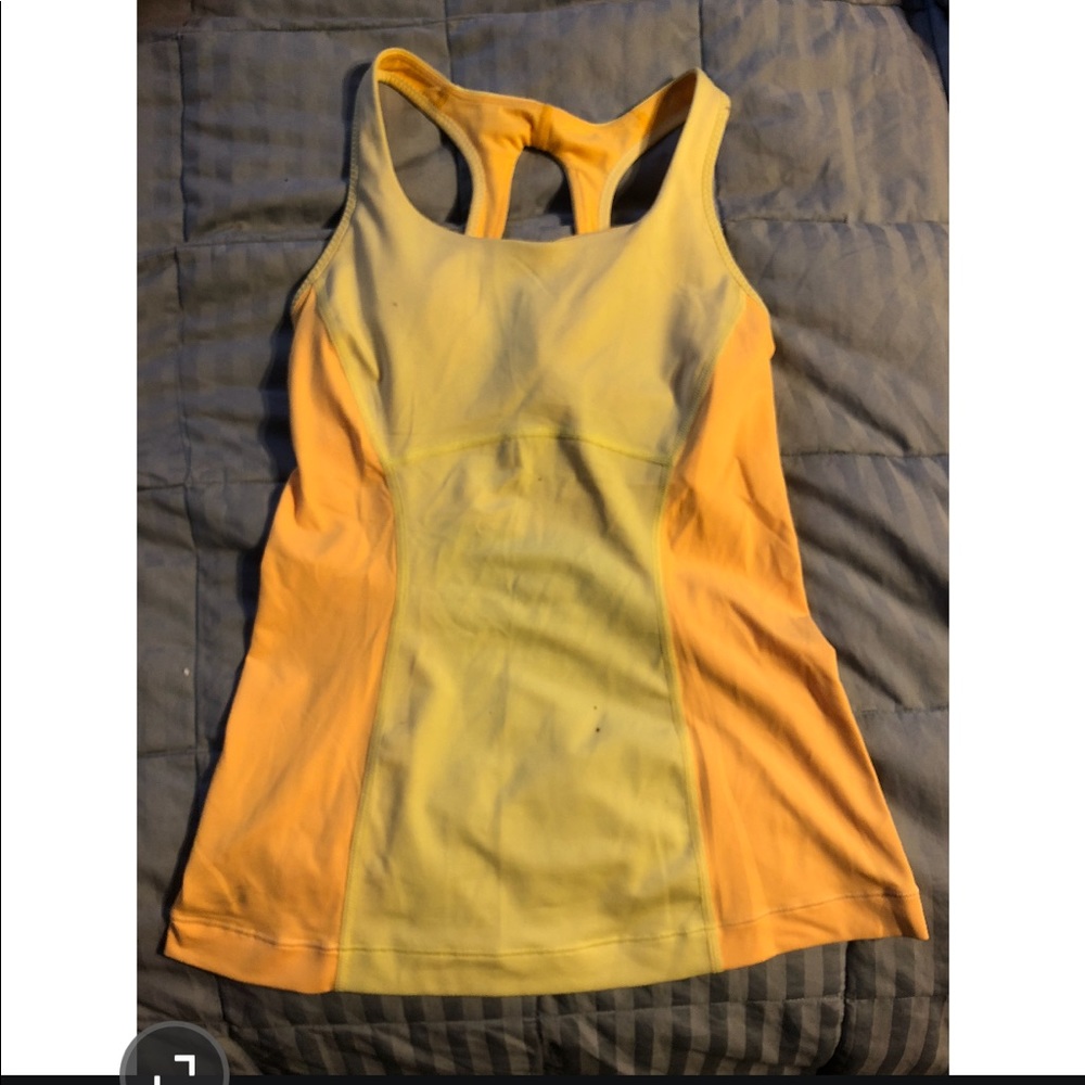 Lululemon yellow tank top lightly used